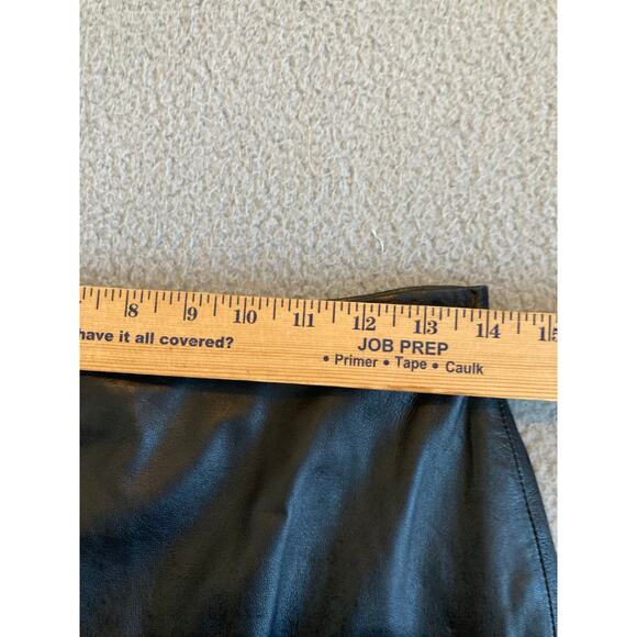 Lucia Marino Leather Skirt XS Small Made In Italy Pencil Knee Old Money Luxury - Picture 8 of 12